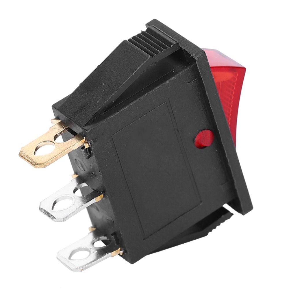 10Pcs 20A 15A 125V 250V Boat Type Rocker Switches 3 Pin 2 Position Rocker on/Off  Test Stands