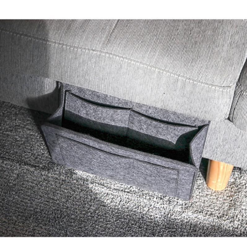 Felt Hanging Organizer For Bedside With Remote And Phone Storage