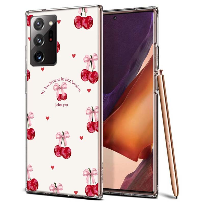 

Cherry Bow Phone Case for Samsung A55 A35 A25 A15 A07 A05S A16 A17 A26 A36 A37 A56 A57 Galaxy Note 20 10 A50S A71 A51 A31 A30 A2 Samsung A26 5G