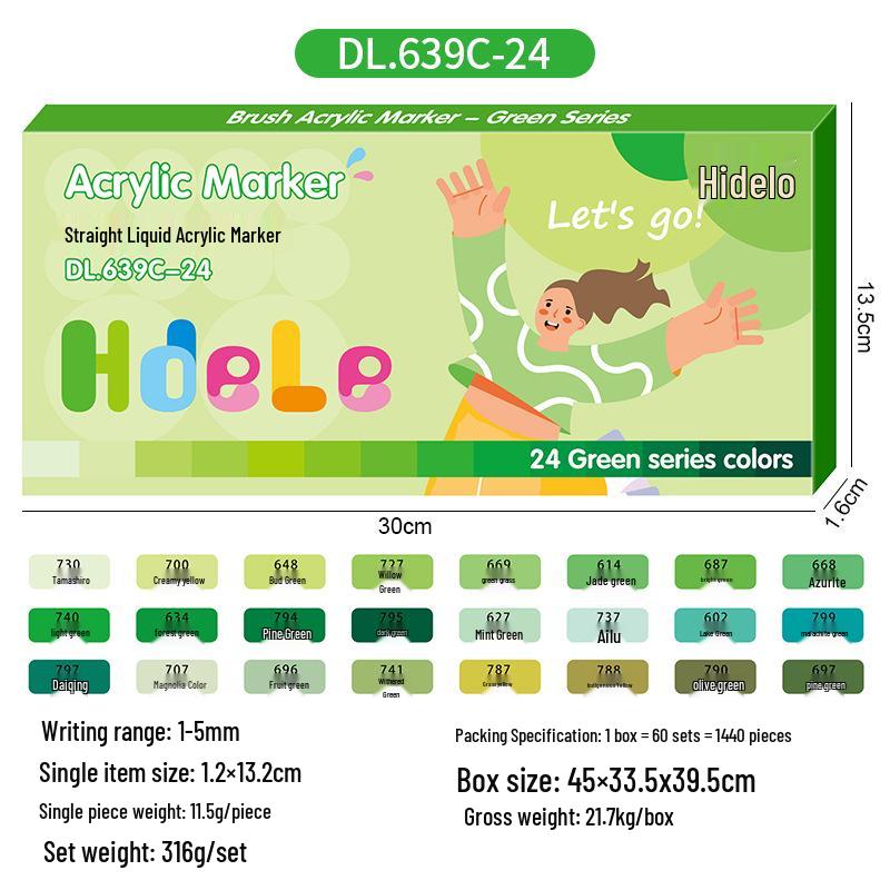 Huideluo Soft-tip Marker Set: Liquid Ink Acrylic Art and Journal Drawing Pens for Students