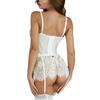 European and American Sexy Lace Print Suspender Nightdress - Tempting See-Through Women's Lingerie