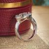 Luxury Female Rings  Sterling Silver Colorful Zircon Rings for Women Flower Shaped Wedding Engagement  Gift Anillos