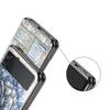 Ocean Coastal Seashell Seaweed Pattern Hard PC Phone Case For Samsung Galaxy Z Flip 7 6 5 4 Black Cover For Galaxy Z Flip3 Shell