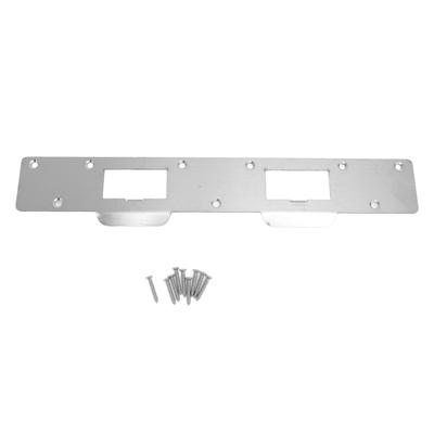 Door Strike Plate Double Holes Steel Reinforced Strong Easy Install Security Stike for 5?1/2in To