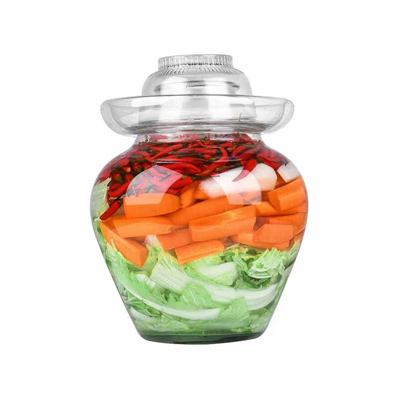 Thick Glass Kimchi & Pickling Jar with Fermentation Tools