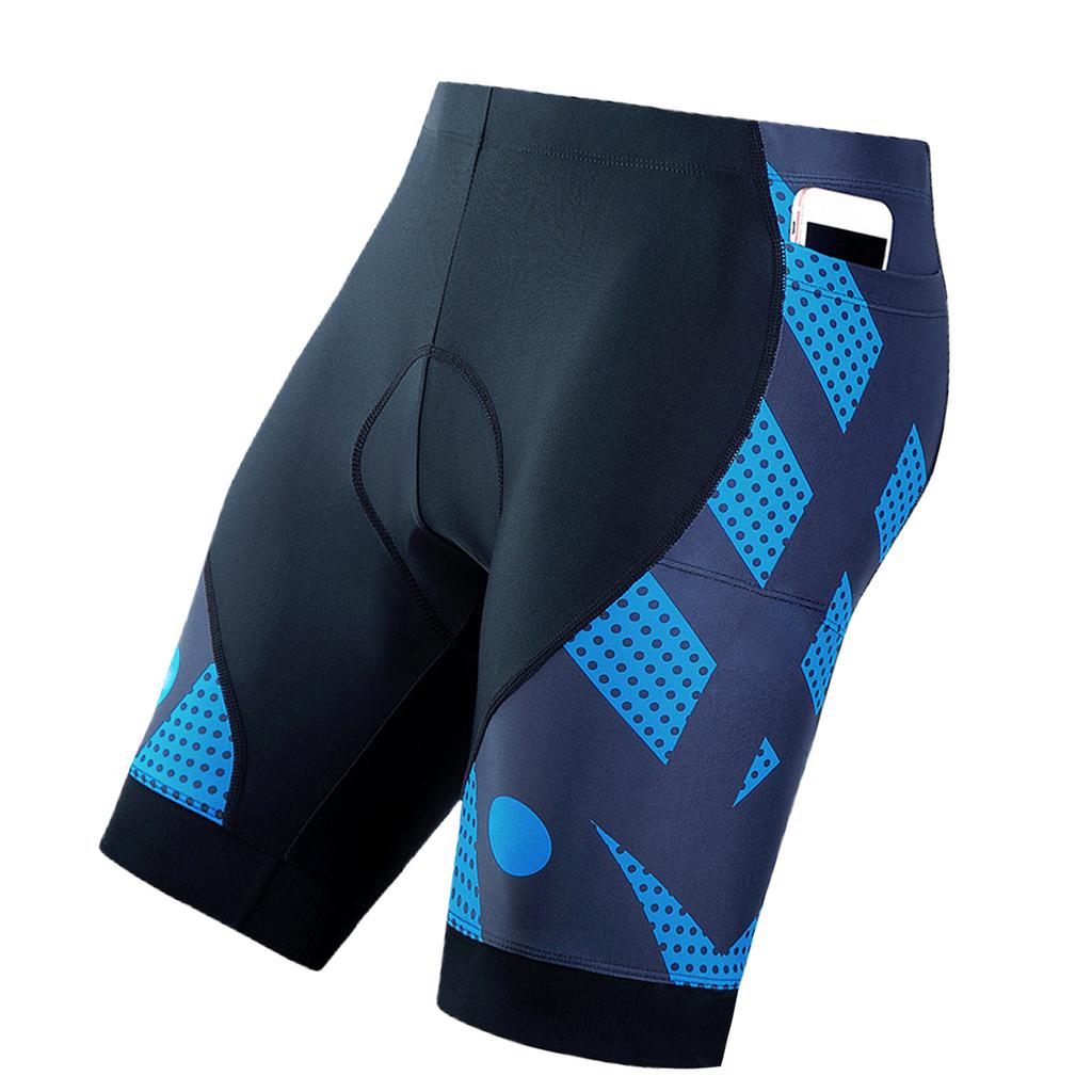 Ademende Fietsbroek Heren 4D Gewatteerd Schokbestendig Fietsbroek Sneldrogend Halve Broek