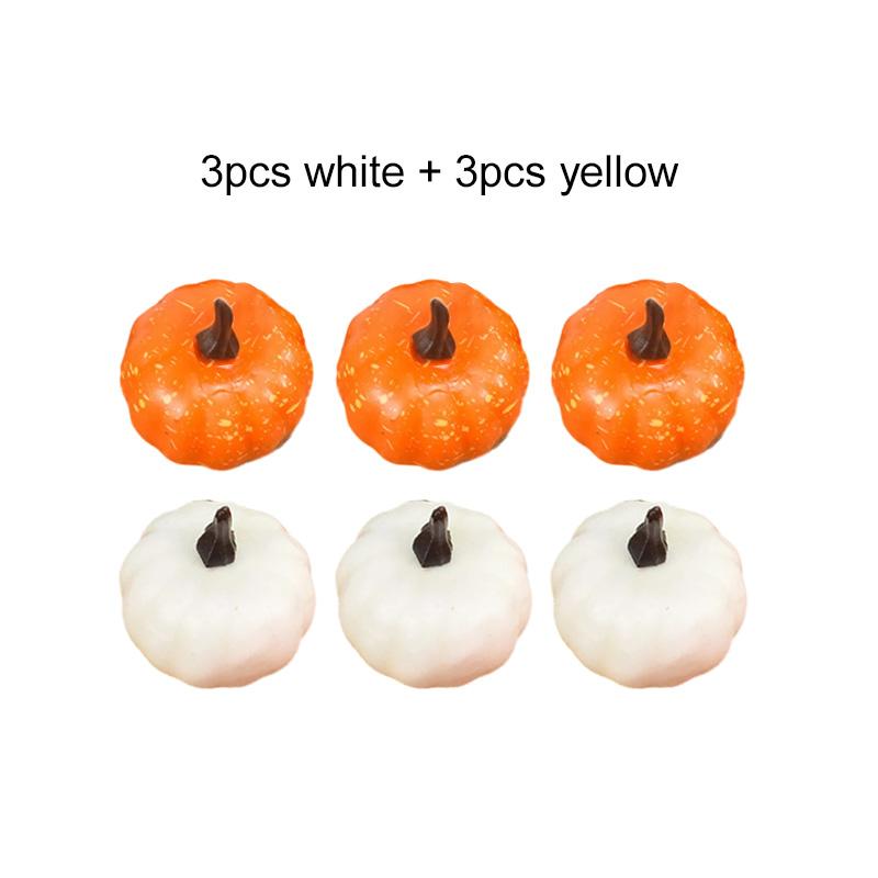 

6/12pcs Simulated Pumpkin 5.5cm Plastic Halloween Family DIY Decoration for Parties and Festivals Mini Vegetable Model TMZ