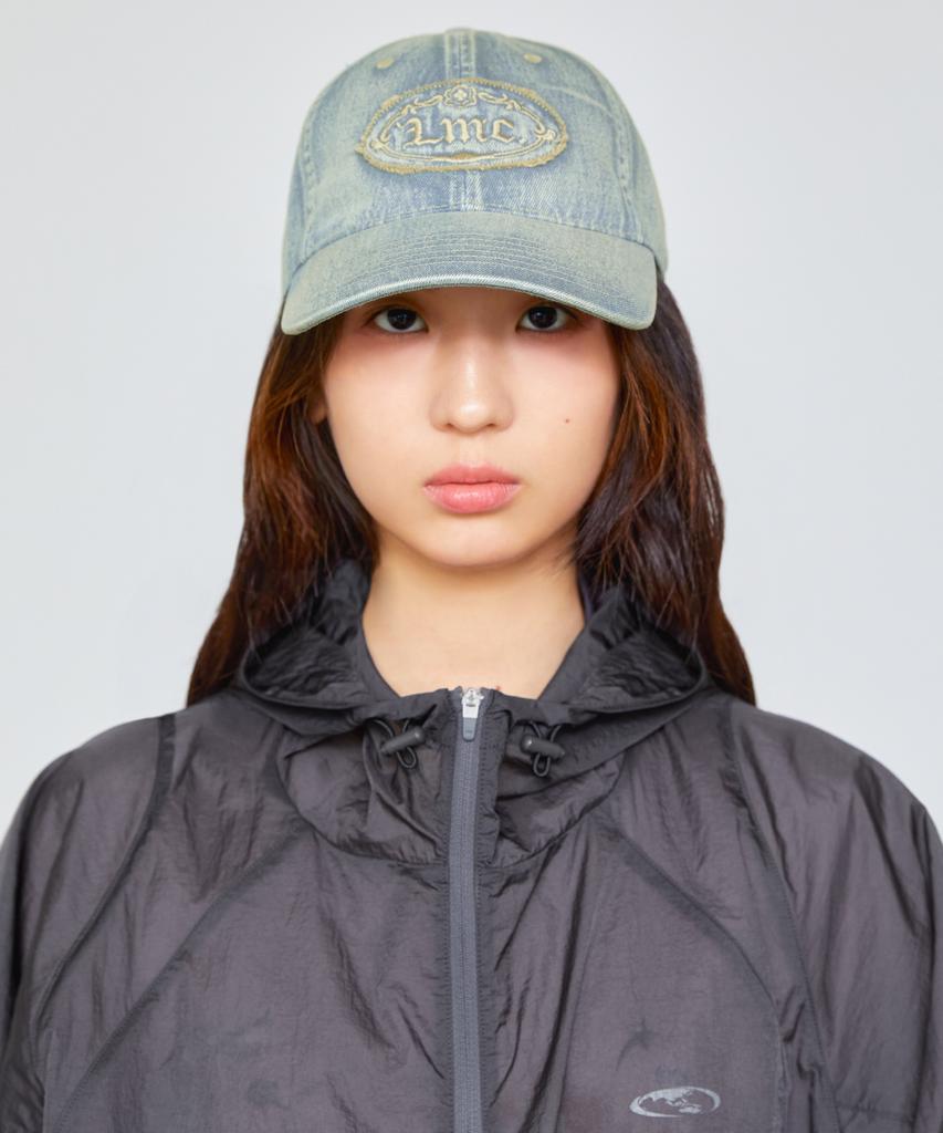 LMC Washed Denim Gothic Oval 6Panel Cap Black