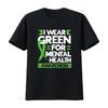 Mental Health Awareness Month Green Ribbon Quote T Shirt Vintage Washed Casual Slightly Fashion Versatile Streetwear