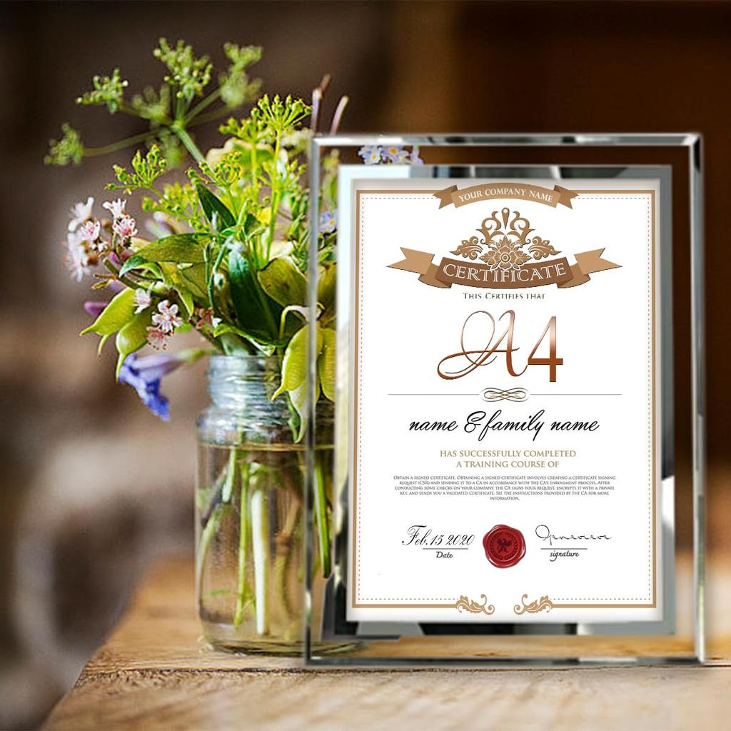 PARIS LOVER Photo Stand A4 Photo Frame Glass Poster Frame Stylish Award Frame Celebration Gift