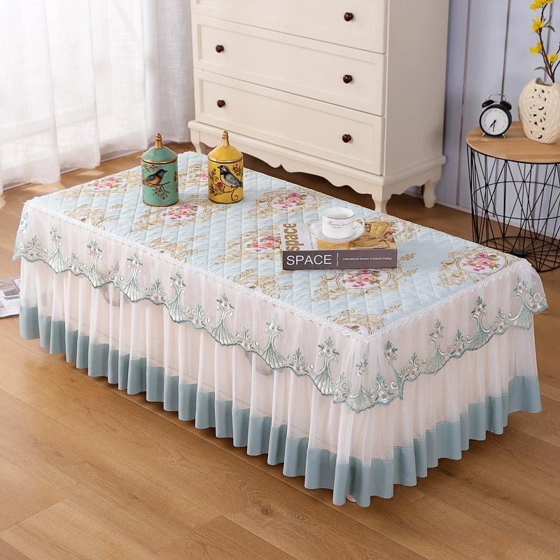 Lace Tablecloth Refinement Red Rectangular Dining Coffee Table Cover Cloth Living Room Home Decoration European-style Dust Cover
