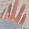 Korean-Style Hollow Silver Heart Bracelet: Double Layer, Simple and Fashionable