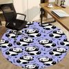 1 Stück Panda Muster Büro Runder Teppich, Indoor Matte Geeignet Für Büro, Unter Bürostühlen Schlafzimmer Wohnzimmer Heimdekoration, Zimmer Deko 041