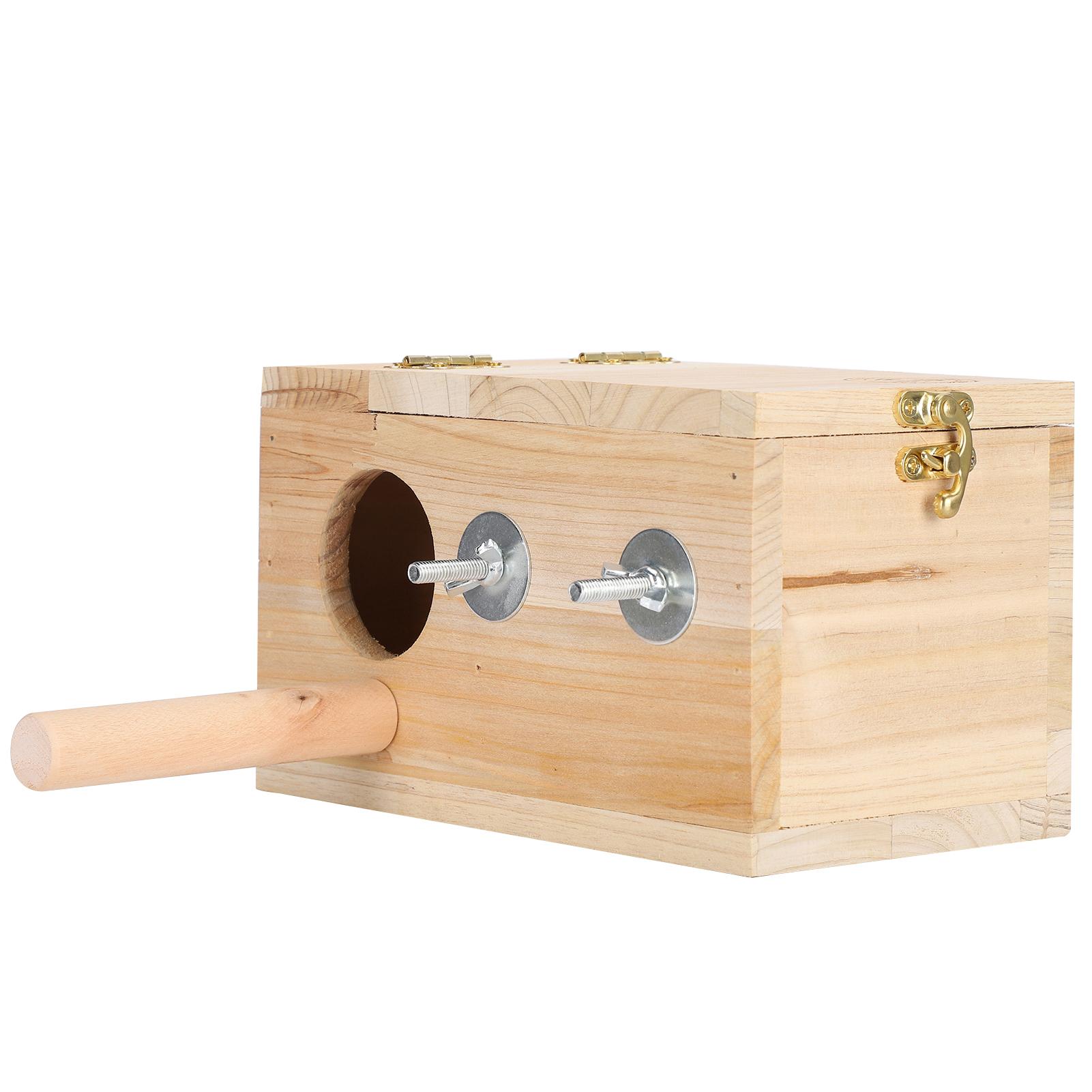 

Bird Breeding Box Wooden Nesting Box House Warm Incubator Cage Pet Supplies