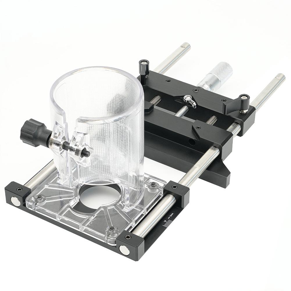 

Профессиональный направляющий инструмент для обрезки кромок из алюминиевого сплава, универсальный инструмент для тонкой настройки и прорезки пазов, деревообрабатывающий инструмент с высокой точностью чёрный