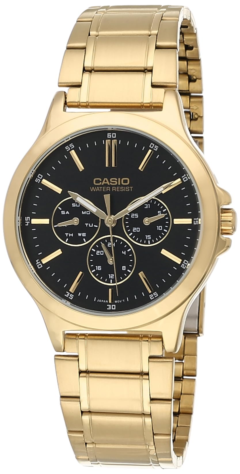 

Casio Multiple Dial Stainless Steel Men s Watch MTP-V300G-1AV - Gold Tone