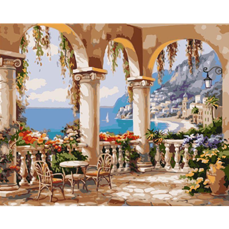 

5D алмазная живопись пейзаж город стразы картины архитектура пейзаж Алмазная мозаика мультфильм домашний декор ремесленный комплект Full Round 20x25CM