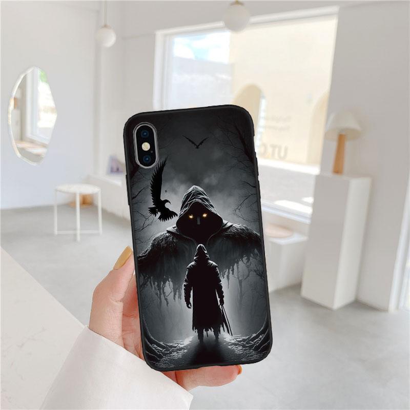 BF97 Skeleton Skull Grim Reaper Soft Shell Phone Case for Redmi Note 13 14 Pro+ Plus A3 A3X 13X 13C 13R 14S 14C 14R