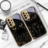 Fantastic Black Cat For Samsung A 01 52S A04 A05S A10 A12 A13 22 23 24 36 42 M02 Note 10 20Ultra 8 9 Golden glass phone case