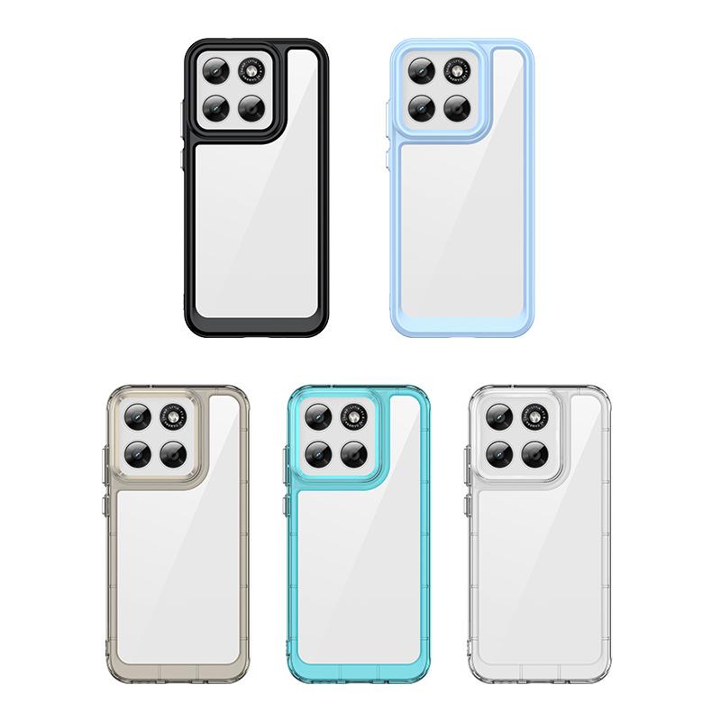Do Motorola Moto G77 Przezroczyste Etui Moto G77 G67 Pokrowiec Coque Fundas Twardy Półprzezroczysty Miękka Krawędź Odporny na Wstrząsy Zderzak do Telefonu Moto G77