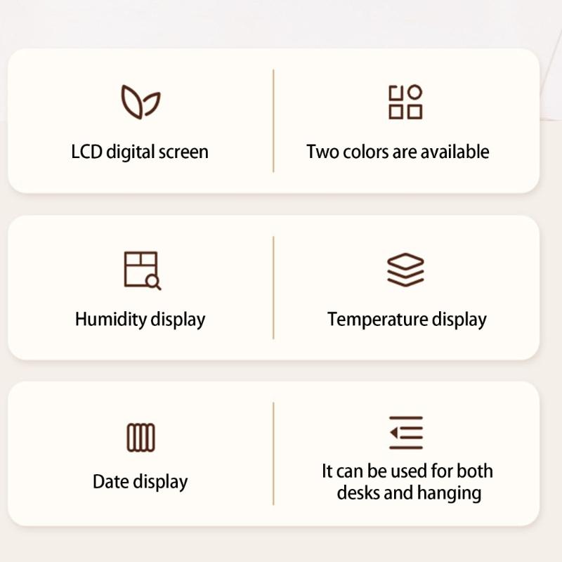 Multifunctional Electronic Clock Indoor Temperature Monitor Easy Setups Battery Operated with 2 Alarm and Snooze Feature