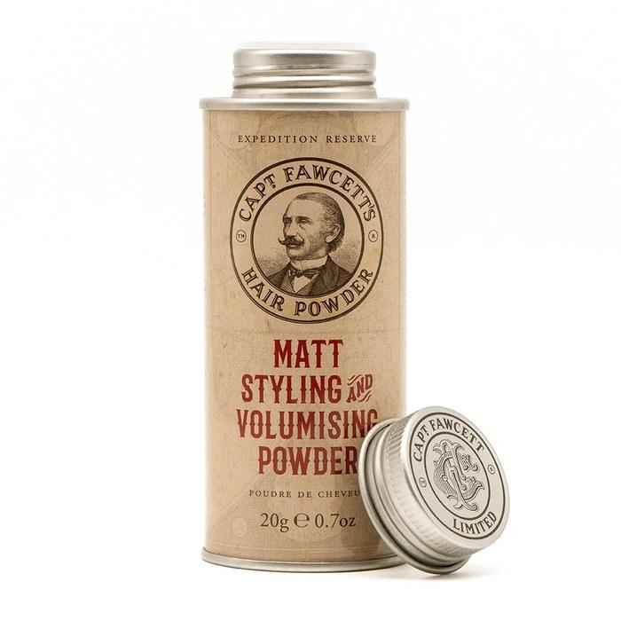 Captain Fawcett Expedition Reserve Hair Powder – Men s Styling, Volume, Matte Hold, Patchouli & Cedar – 20g Off-White