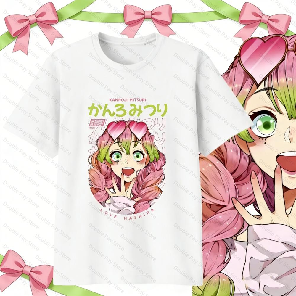 

Demon Slayer Kanroji Mitsuri Kawaii Anime TShirt Unisex Women tshirts Casual Short Sleeve Unisexga Graphic Tee Tops Kids Tshirt S