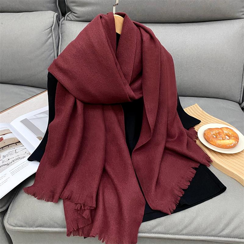 Winter Kaschmirschal Damen Luxus Herbstschal Pashmina Taschentuch Dame Pareo Weich Outdoor Unisex Winddicht Bufanda