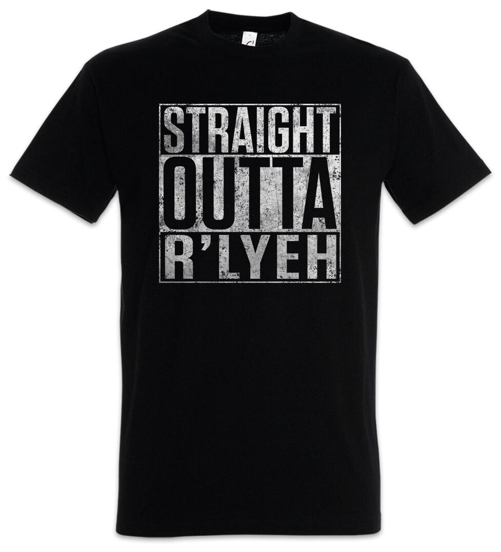 Straight Outta R yleh Herren T-Shirt City Call Horror Arkham H. P. Cthulhu XS