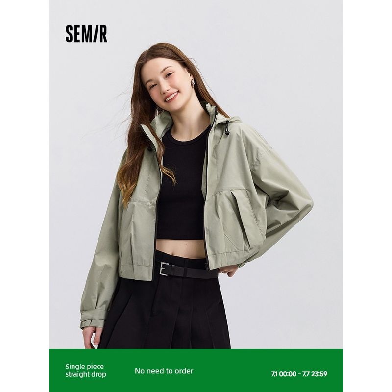 

Senma Outwear Women s Short Loose Women s Wear Denim Casual Spring Ins Fashion Black Jacket Spring Casual Small Gray-green 00324 155/80A/S