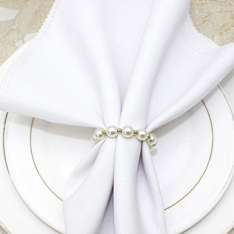 Unique Table Ornaments for Sophisticated Settings Chic Table Accessories Eye catching Pearls Napkin Rings