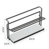 Double-layer Cup Rack with Drain Tray Rack for Kitchen Table Top Glass Cups, Tea Cups, Coffee Cups and Water Cups Organizer Shel