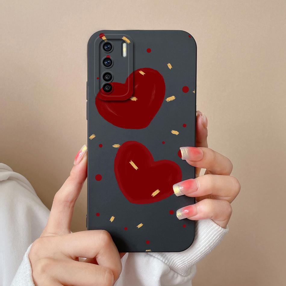 For Oppo F15 F17 Pro Phone Case Coconut Tree Soft Smooth Liquid Silicone Bumper For Oppo F 15 F 17 Camera Protection Back Cover