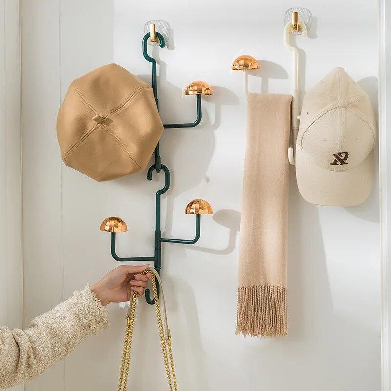 1 porte-chapeau multifonctionnel avec crochet, porte-chapeau créatif à suspendre, support de rangement pour finition de chapeau, pour crochet, écharpe, sac