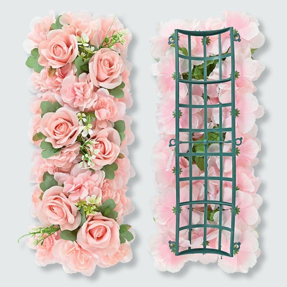 54X23CM Size Artificial Rose Strip Flower Arrangement Simulation Flowers Simulated Rose Strip Flower Design Rose Arrangement