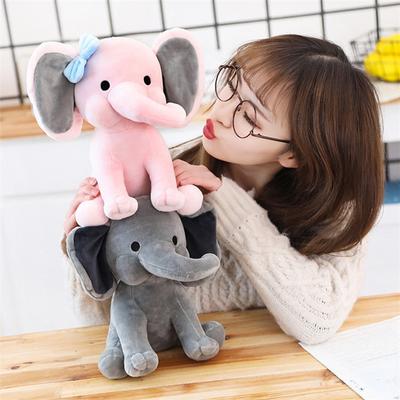 Peluche Elefante Giocattolo Bambola di Peluche per Bambini Giocattoli Elefante Bianco Cartone Animato per Ragazze Giocattoli Carini