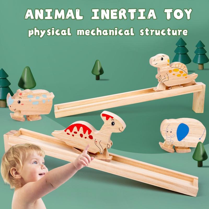 Wooden Dinosaur Ramp Toy For Kids' Concentration Development Non-electric Diy Colorful Packaging