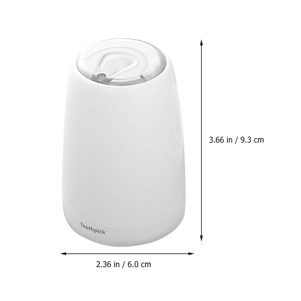 

1Pcs Simple Design Automatic Toothpick Box Press-to-Open Pop-Up Dispenser Compact Portable Toothpick Holder for Dining Out белый