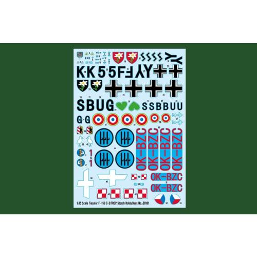 Hobby Boss 1/35 Scale Aircraft Series German Fieseler Fi156 C-3/TROP Storch Plastic Model 80181