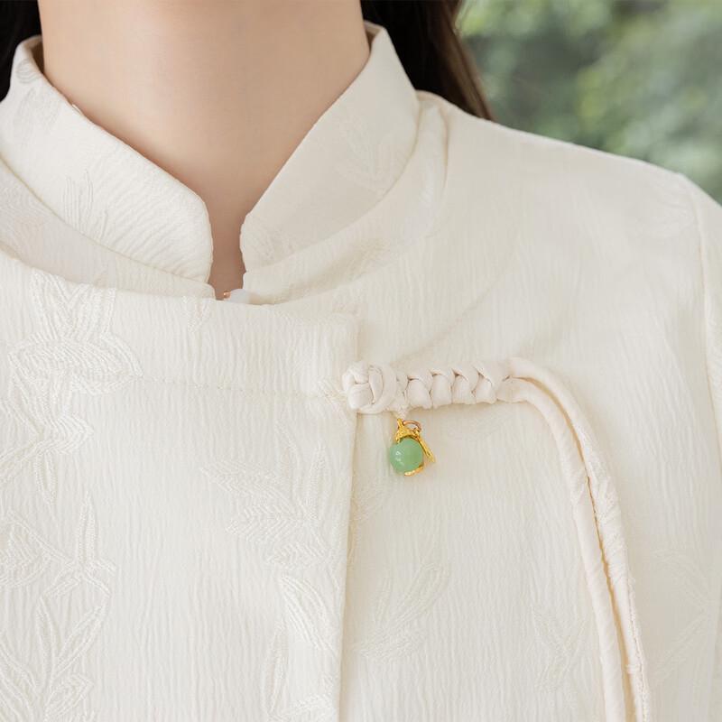 Mokana Women's Chinese Style Long Sleeve Top & Mid-Length Dress Set