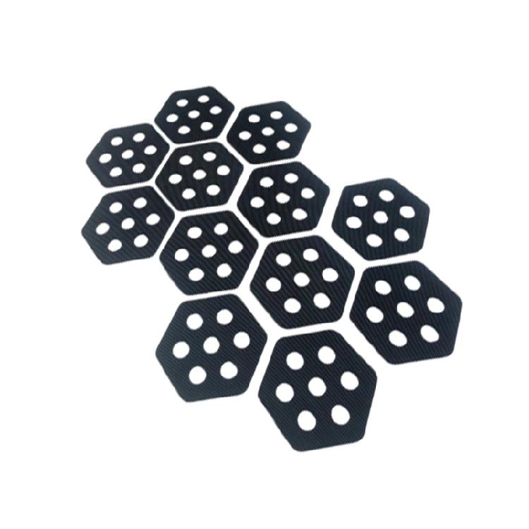 12lots Hexagonal Clear Surfs Tractions Pad Semi Clear Deck Pad for Surfboards Crafts Surfing Accessories