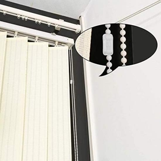 BBTO 30 Pack Chain Connectors, 4.5mm Ball Cord Chain Clips, Plastic Roller Shade Beaded Connector for Vertical Roman Roller Blind Window