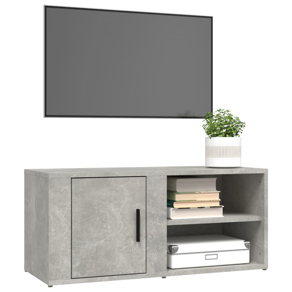 TV Cabinets (2 pcs) Concrete Grey 80 x 31.5 x 36 cm Particleboard