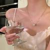 Super flash zircon butterfly pendant pearl necklace fashion versatile temperament collarbone chain light luxury high sense exquisite neck chain