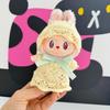 For  Labubu Clothing  Pendant Labubu Wearing Hollow Knitted Dress Hat Stylish Cute Set Gift No Dolls