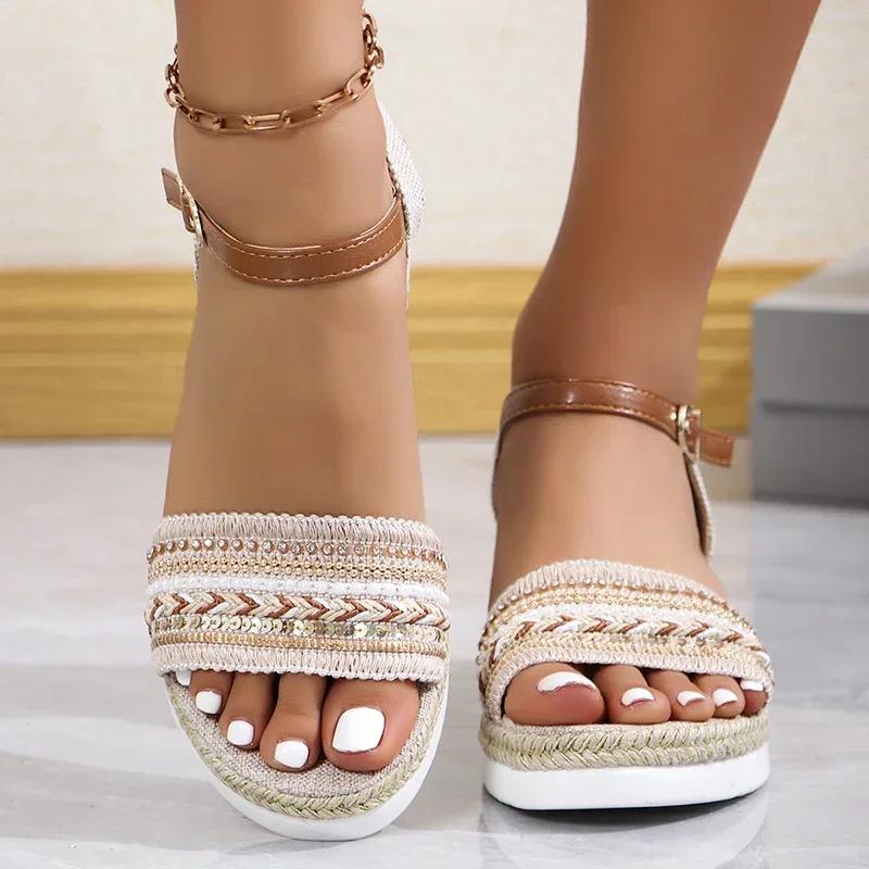 Fashion Women Shoes Summer Breathable Platform Sandals for Women New Casual Wedge Sandals Women Weightlight Flat Sandals Sandalias Mujer
