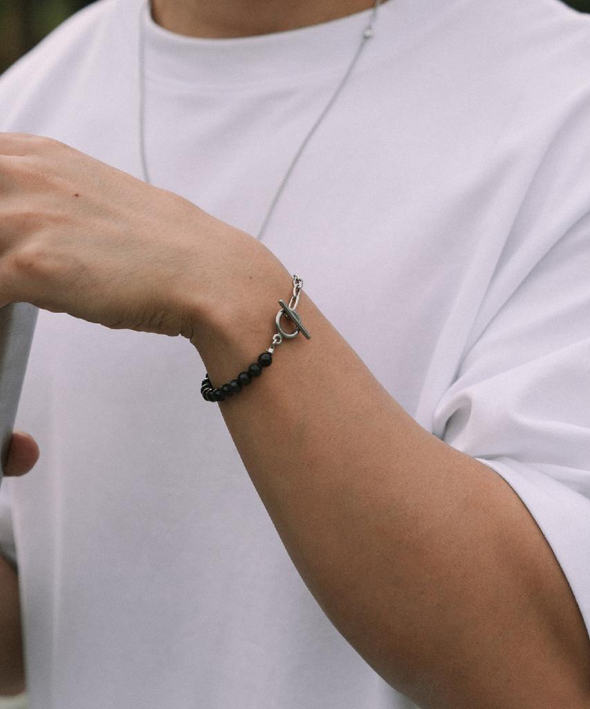 Bicycletrophy Bt Gemstone Bracelet 06 (2 Types / 6Mm Polished Onyx)