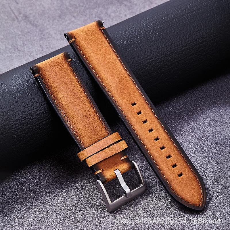 High-End Calfskin Leather Strap Is Suitable For Fossi/20Mm24Mm Matte Bottom Soft Quick Release
