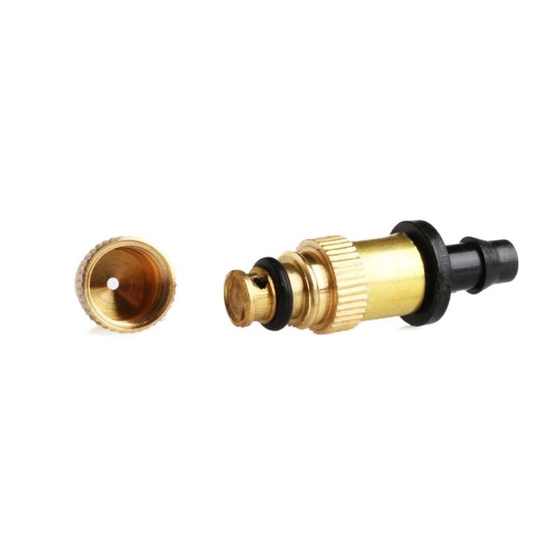 5pcs Adjustable Copper Misting Nozzle Garden Patio Water Mister Garden Lawn Water Sprinkler with Connect the 4/7mm hose