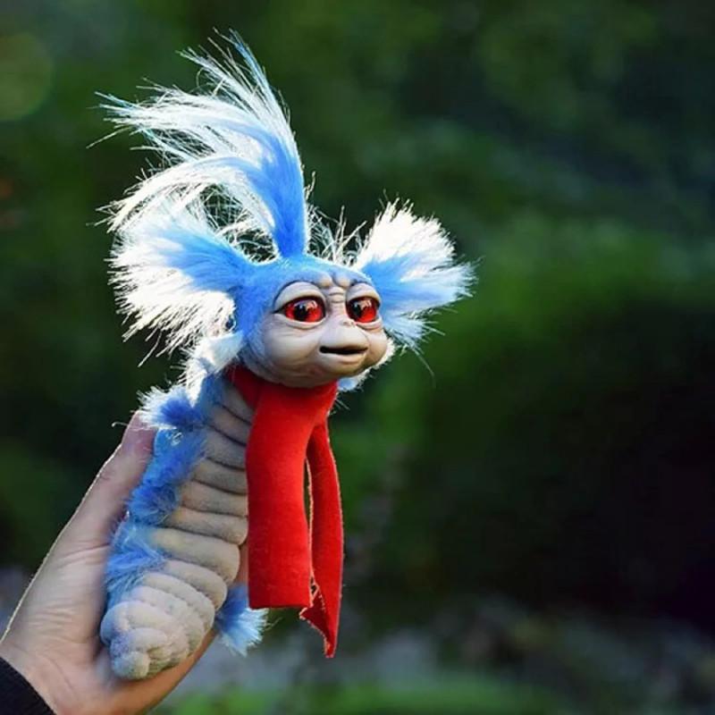 Adorable 19cm Maze Inspired Worm Plush Toy Home Decor Soft Cotton Stuffed Animal